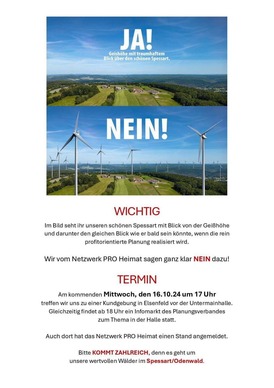 Nein, zur Windkraft